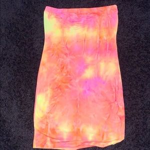 strapless mini dress